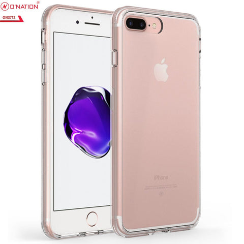 iPhone 8 Plus Cover  - ONation Crystal Series - Premium Quality Clear Case No Yellowing Back With Smart Shockproof Cushions