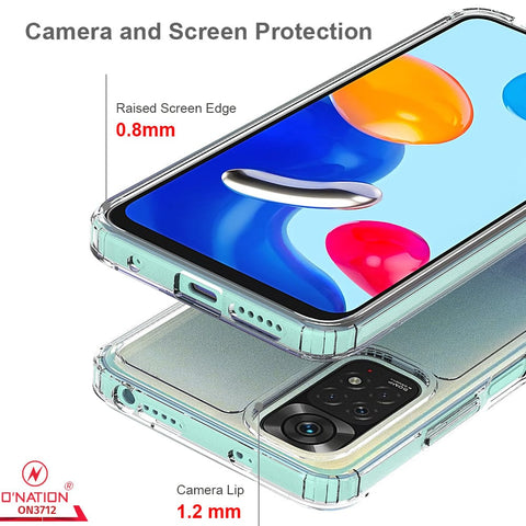Xiaomi Redmi Note 11S Cover  - ONation Crystal Series - Premium Quality Clear Case No Yellowing Back With Smart Shockproof Cushions