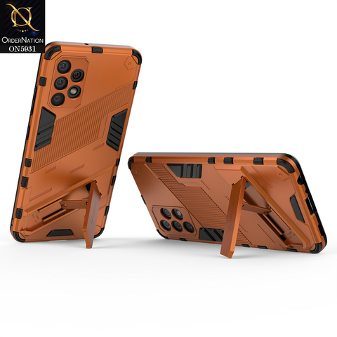 Samsung Galaxy A72 Cover - Orange - New Ultra Punk TPU Shockproof Phone Case with Kickstand And Camera Protection
