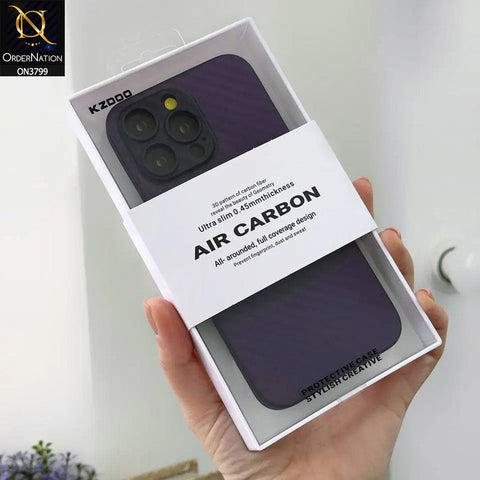 iPhone 15 Pro Cover - Black - KZ-DOO Carbon Fiber Ultra Thin Protective Case