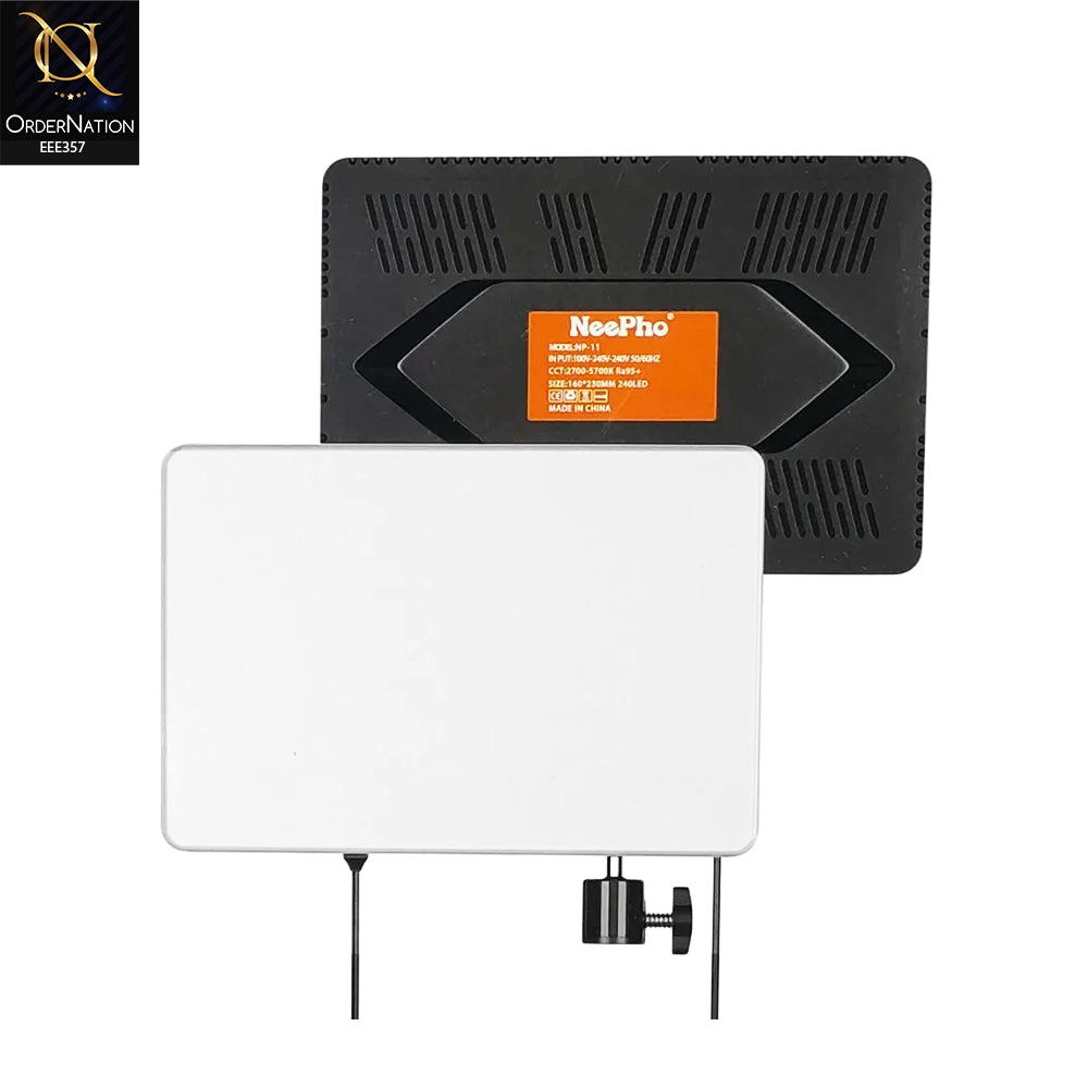 NEEPHO NP11 10 Inch LED Panel Selfie Light – USB Plug Dimmable 2700K–6500K Cool & Warm Light for Photography, Video Recording & Streaming