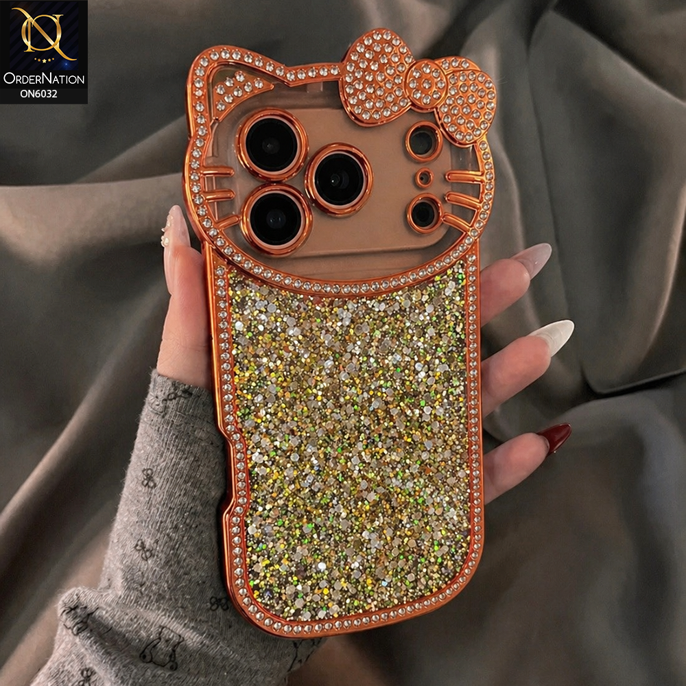 iPhone 17 Pro Max Cover - Orange  - Premium Glitter - Cute Dazzling Shine Trendy Phone Case