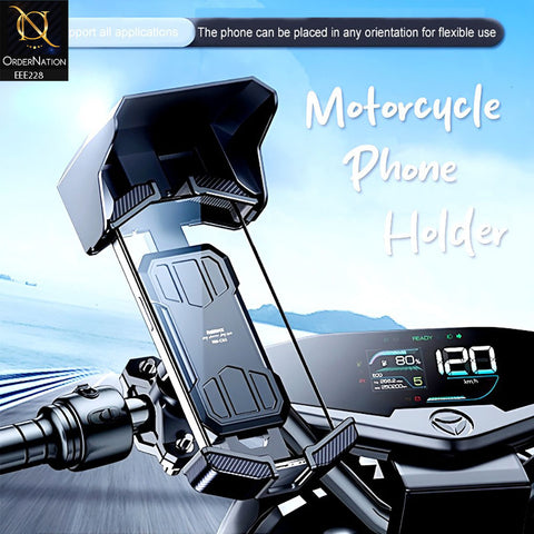 Original REMAX RM-C53 phone holder Sunshade and rainproof cover Suitable for bicycles/electric scooters/motorcycles/scooters/etc. with handlebars - Black