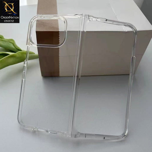 Google Pixel 9 Pro Fold Cover - Transparent - ONation Crystal Series - Premium Quality Clear Case No Yellowing Back With Smart Shockproof Cushions