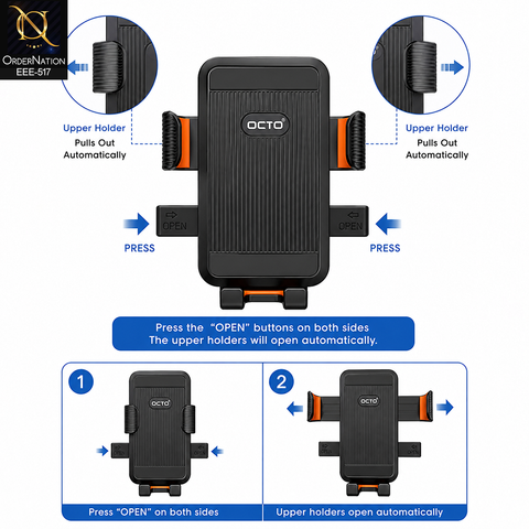 Universal Adjustable Bike Phone Holder Mount with 360° Rotation - OCTO Magna Hold - OC-MH006 -