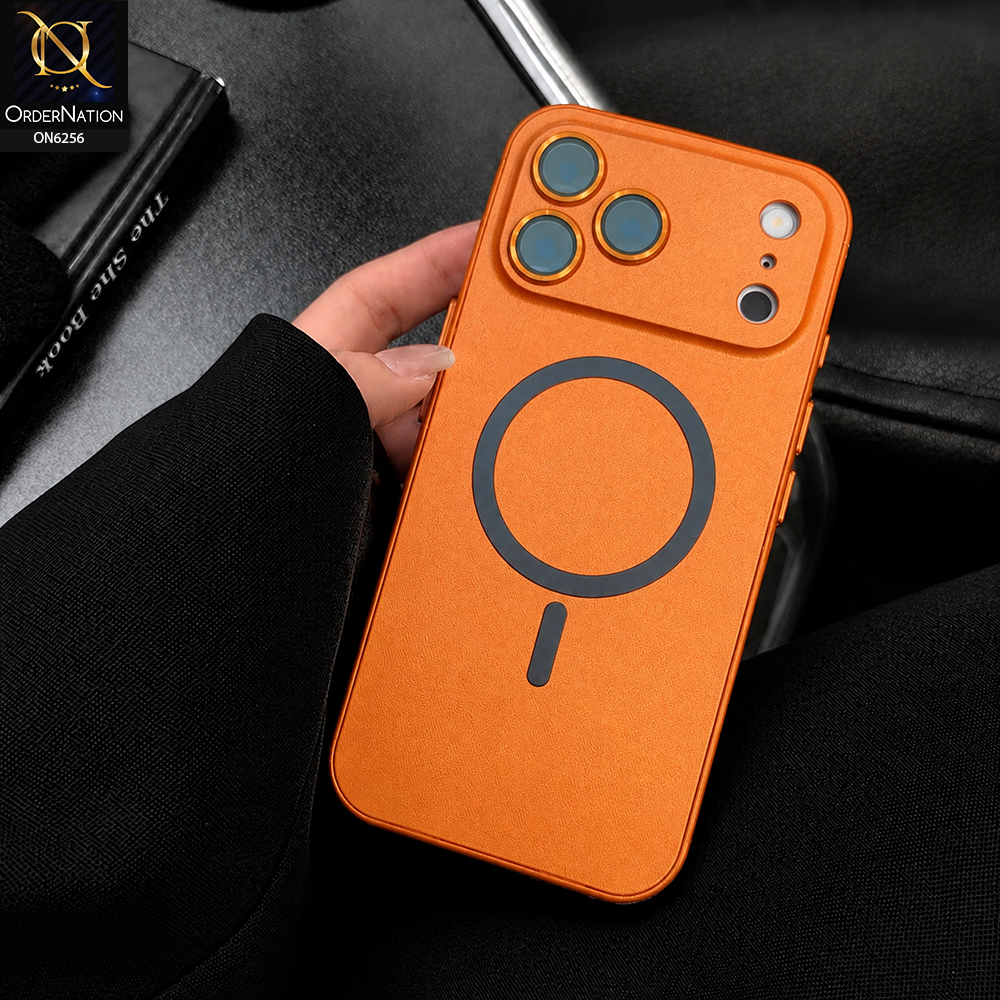 iPhone 17 Pro Max Cover - Orange - Premium Protective Phone Case with Top-Opening Camera Cover, Magnetic Ring & Shockproof Design