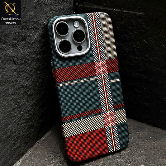 iPhone 15 Pro Max Cover - Design5 - Universe Luxo Carbon Fiber Texture Ultra Thin Shell Case With Metal Camera Ring Borders