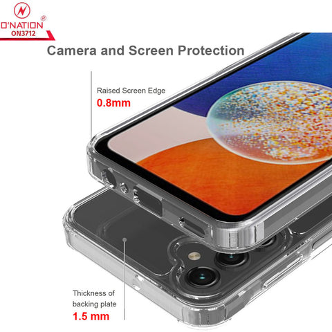 Samsung Galaxy A15 4G Cover  - ONation Crystal Series - Premium Quality Clear Case No Yellowing Back With Smart Shockproof Cushions