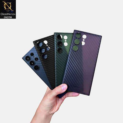 Samsung Galaxy S23 Ultra 5G Cover - Green - KZ-DOO Air Carbon Fiber Ultra Thin Protective Case