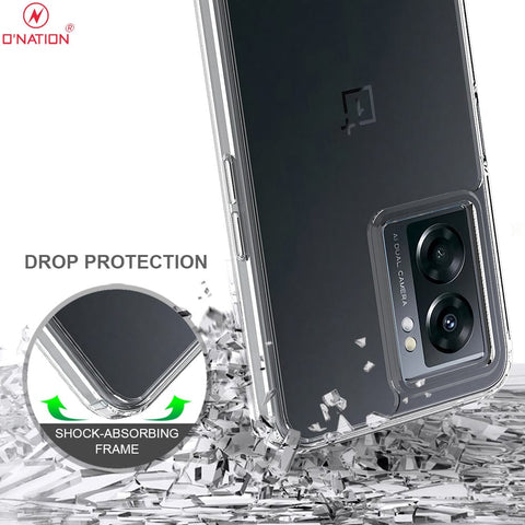 OnePlus Nord N300 Cover  - ONation Crystal Series - Premium Quality Clear Case No Yellowing Back With Smart Shockproof Cushions