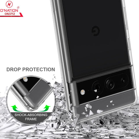 Google Pixel 7 Pro Cover  - ONation Crystal Series - Premium Quality Clear Case No Yellowing Back With Smart Shockproof Cushions