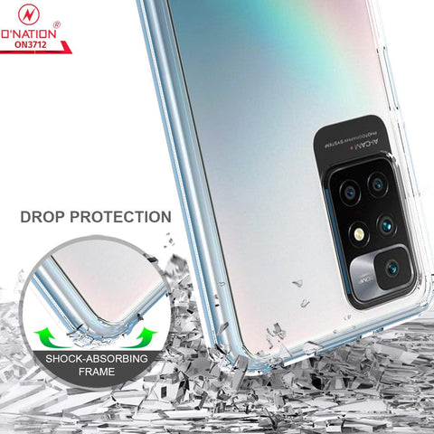 Xiaomi Redmi 10 Cover  - ONation Crystal Series - Premium Quality Clear Case No Yellowing Back With Smart Shockproof Cushions