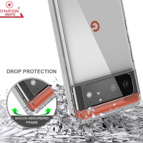 Google Pixel 6 Cover  - ONation Crystal Series - Premium Quality Clear Case No Yellowing Back With Smart Shockproof Cushions