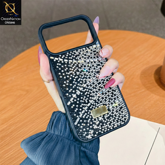 iPhone 17 Pro Max Cover - Black - New Luxury Bling Rhinestones Diamond Shiny Glitter Soft TPU Case