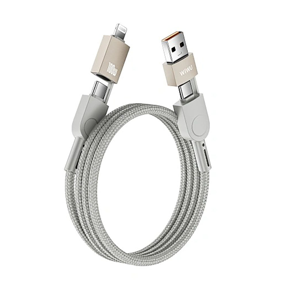 WIWU RAPTOR 4 IN 1 CABLE - 100W - Gray