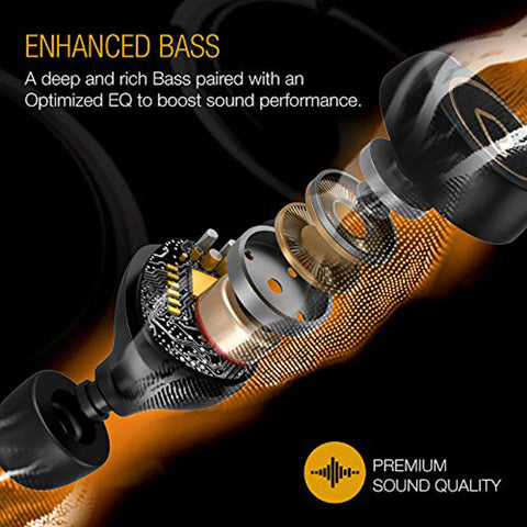 AT20 Ultra ENC Technology Clear Sound TWS  Earbuds with Pouch & neck Rope 300mAh - Black