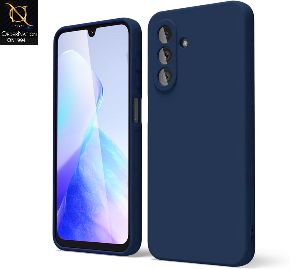 Samsung Galaxy A56 - Blue-  Matte Shockproof Sillica Gel Soft Case
