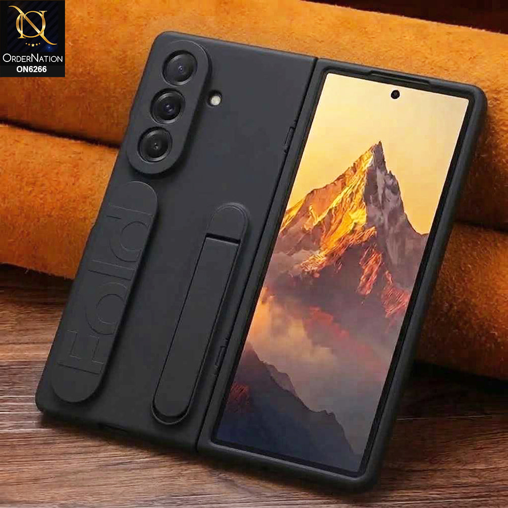 Samsung Galaxy Z Fold 7 Cover - Black - Protective Case – Shockproof Cover with Grip & Kickstand