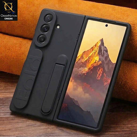 Samsung Galaxy Z Fold 7 Cover - Black - Protective Case – Shockproof Cover with Grip & Kickstand