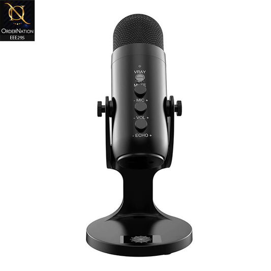 Jmary MC-PW8 Professional Usb Microphone For Podcasting, Gaming, Streaming, Recordings With Noise Reduction - Black