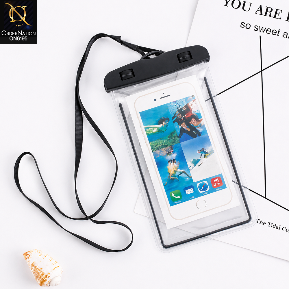 Waterproof Phone Pouch with Adjustable Neck Lanyard and Touchscreen Protection