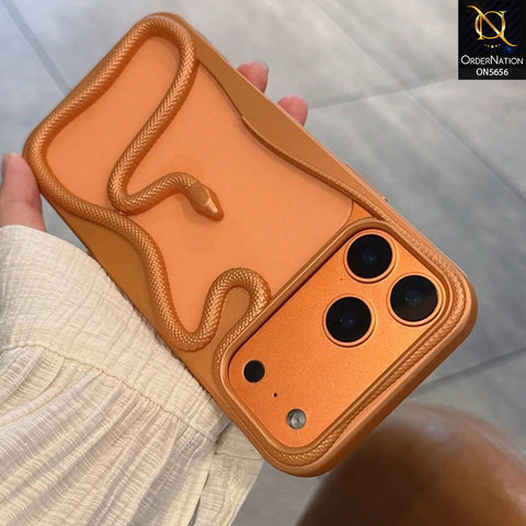 iPhone 17 Pro Max Cover - Orange-  New Trendy 3D Animal Soft Case