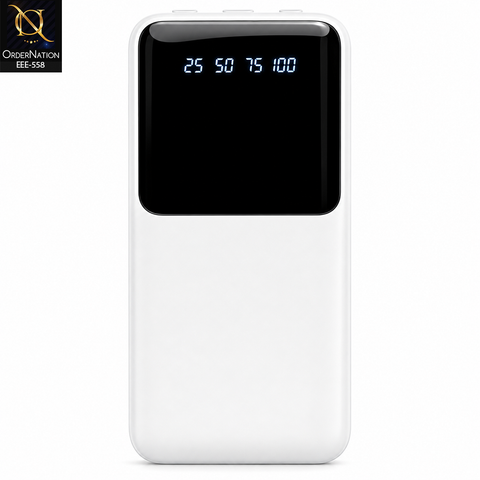 VEN-DENS VD-PB045 10000mAh Power Bank with Built-in Charging Cables & Digital Display – Fast Charging Portable Power Bank