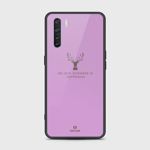 Oppo Reno 3 Cover - Nice Series - HQ Ultra Shine Premium Infinity Glass Soft Silicon Borders Case (Fast Delivery)