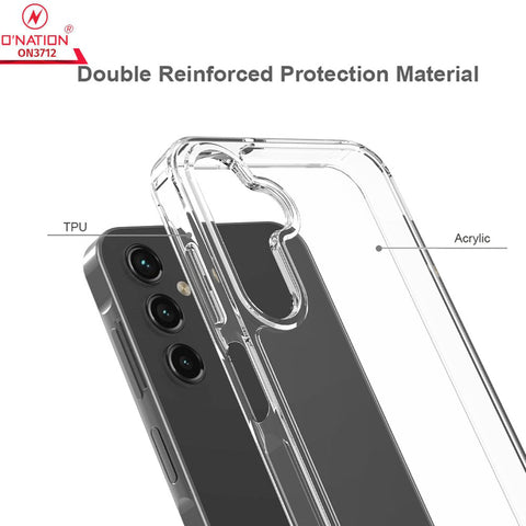Samsung Galaxy A15 4G Cover  - ONation Crystal Series - Premium Quality Clear Case No Yellowing Back With Smart Shockproof Cushions