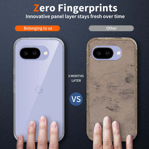 Google Pixel 10a Cover - Transparent - ONation Crystal Series - Premium Quality Clear Case No Yellowing Back With Smart Shockproof Cushions