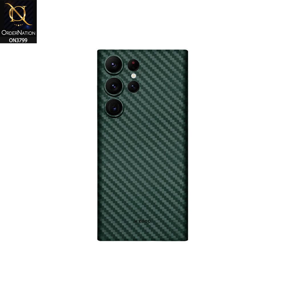 Samsung Galaxy S23 Ultra 5G Cover - Green - KZ-DOO Air Carbon Fiber Ultra Thin Protective Case
