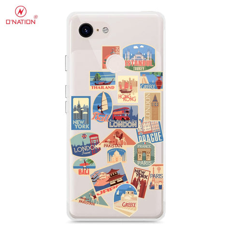Google Pixel 3 XL Cover - Personalised Boarding Pass Ticket Series - Premium Quality Clear Case No Yellowing Back With Smart Shockproof Cushions -  ( Fast Delivery )