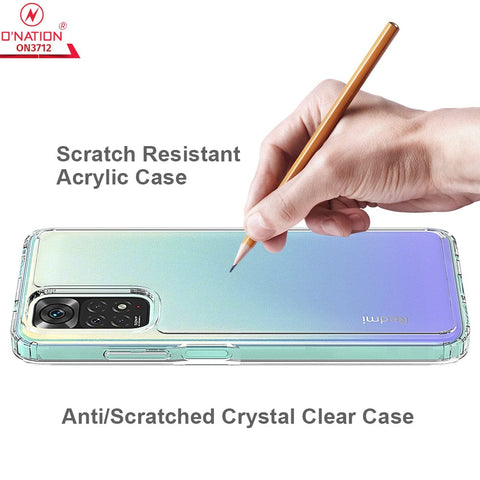 Xiaomi Redmi Note 11 Cover  - ONation Crystal Series - Premium Quality Clear Case No Yellowing Back With Smart Shockproof Cushions