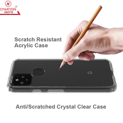 Google Pixel 5 Cover  - ONation Crystal Series - Premium Quality Clear Case No Yellowing Back With Smart Shockproof Cushions