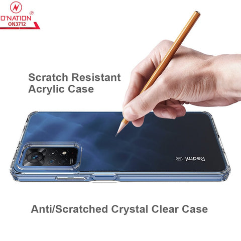 Xiaomi Redmi Note 11E Pro Cover  - ONation Crystal Series - Premium Quality Clear Case No Yellowing Back With Smart Shockproof Cushions