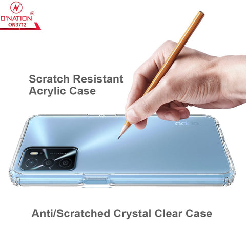 Oppo A16 Cover  - ONation Crystal Series - Premium Quality Clear Case No Yellowing Back With Smart Shockproof Cushions