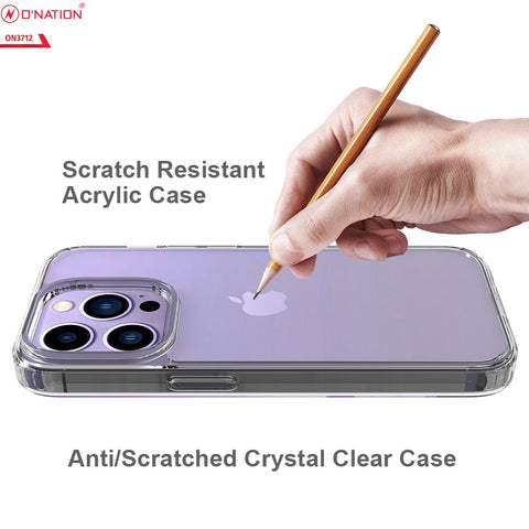 iPhone 14 Pro Cover  - ONation Crystal Series - Premium Quality Clear Case No Yellowing Back With Smart Shockproof Cushions