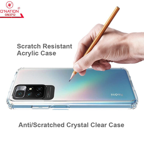 Xiaomi Redmi 10 2022 Cover  - ONation Crystal Series - Premium Quality Clear Case No Yellowing Back With Smart Shockproof Cushions
