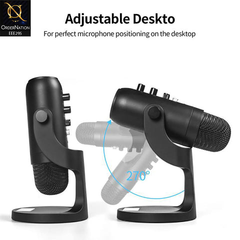 Jmary MC-PW8 Professional Usb Microphone For Podcasting, Gaming, Streaming, Recordings With Noise Reduction - Black