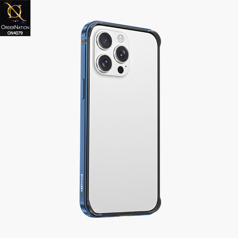 iPhone 15 Pro Max Cover - Blue - New Premium Crown Series Open Back Case