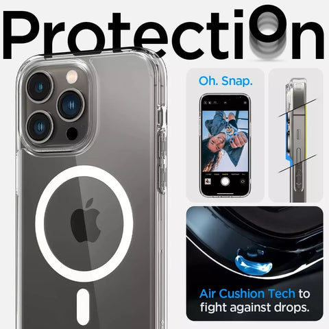 iPhone 12 Cover - Transparent - Youksh Magsafe Clear Soft Borders Case