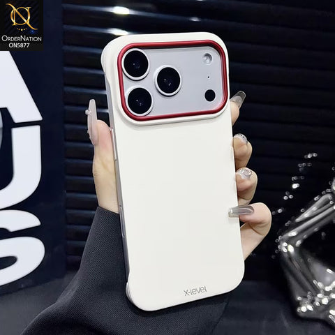 iPhone 17 Pro Max Cover - White - New X-LEVEL-CLASSIC NOBLE SKIN- Luxury Matte Finish Mobile Back Cover | Shockproof & Lightweight