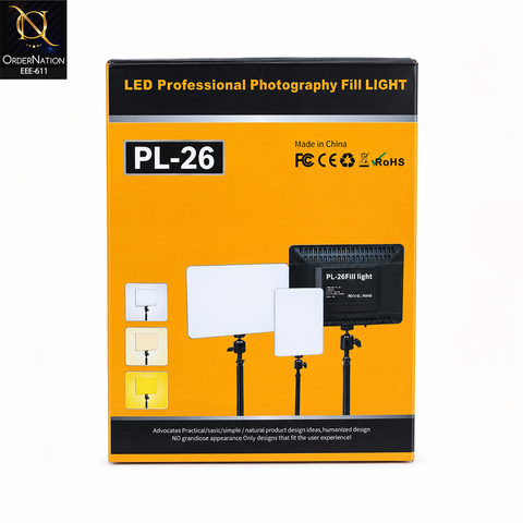PL-26 10-Inch LED Photography Fill Light with Adjustable Brightness & Color Temperature