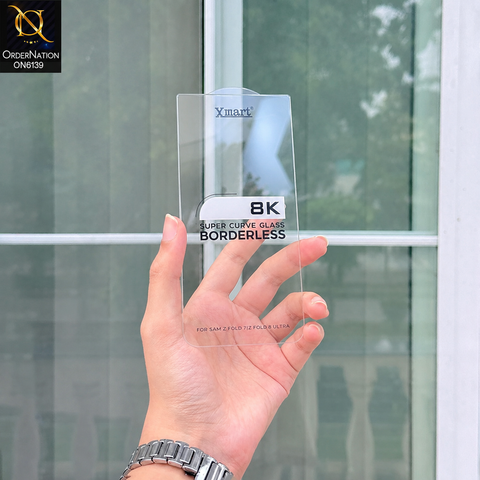 Samsung Galaxy Z Fold 7 Protector - Transparent - Xmart 8K Tempered Glass Anti Static Screen Protector With Curved Clear Screen Film