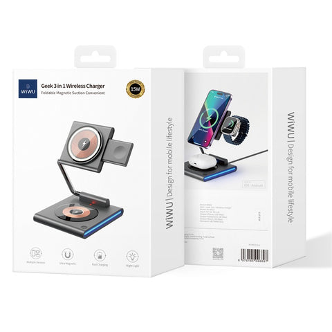 WIWU Wi-WO23 WIRELESS CHARGER - BLACK