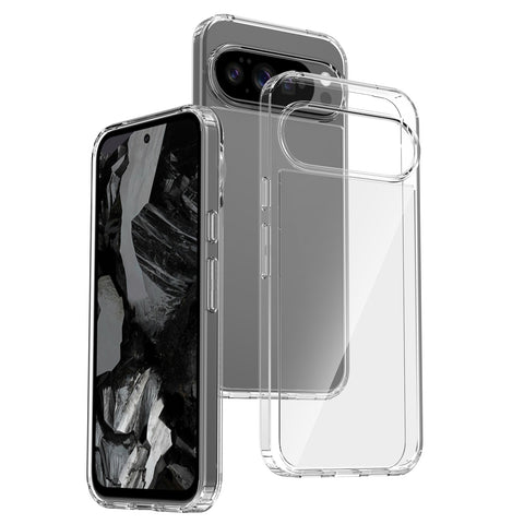 Google Pixel 10 Pro XL Cover - Transparent - ONation Crystal Series - Premium Quality Clear Case No Yellowing Back With Smart Shockproof Cushions
