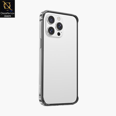 iPhone 15 Pro Max Cover - Gray - New Premium Crown Series Open Back Case