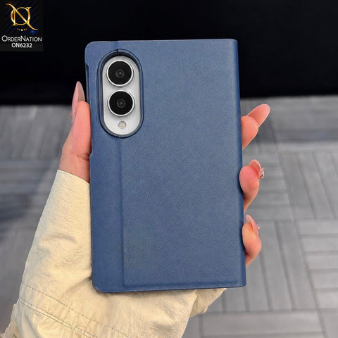 Samsung Galaxy Z Fold 8 Ultra Cover - Blue - Protective Flip Cover with Smart Display Window, Full-Body Protection and Premium Textured Finish