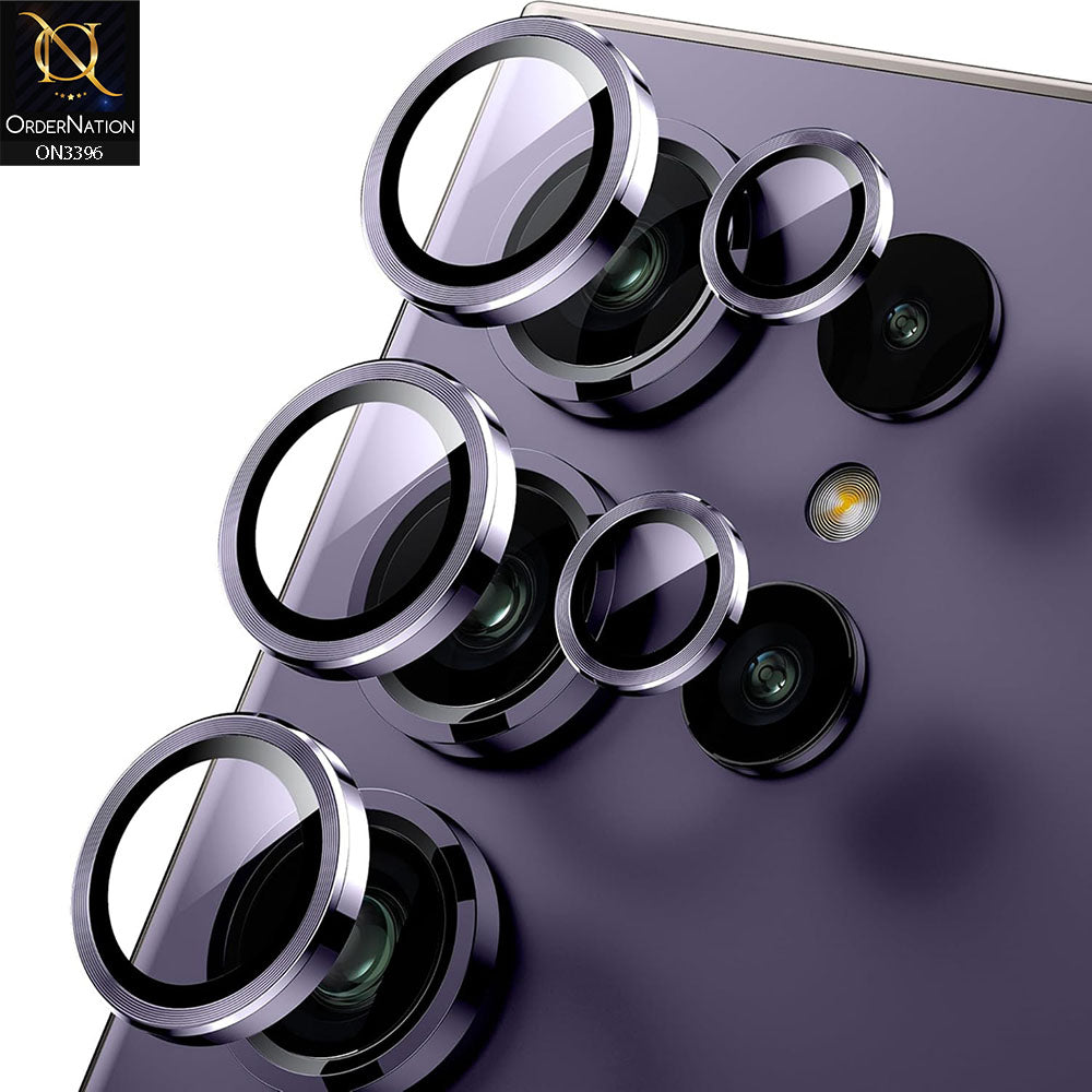 Samsung Galaxy S24 Ultra Camera Protector - Purple - Metal Ring Camera Glass Protector