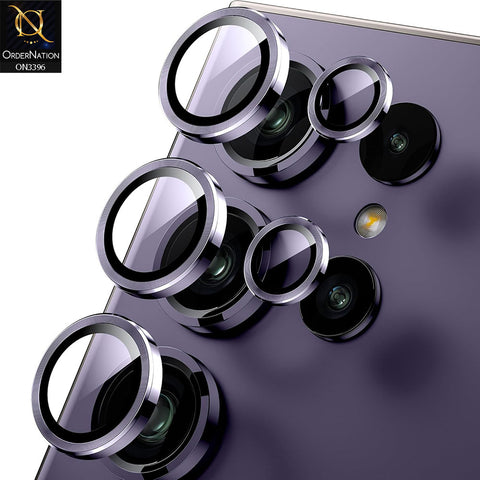 Samsung Galaxy S24 Ultra Camera Protector - Purple - Metal Ring Camera Glass Protector